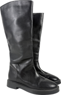 H&M Black Leather Knee High Boots UK 7 EU 40 👠