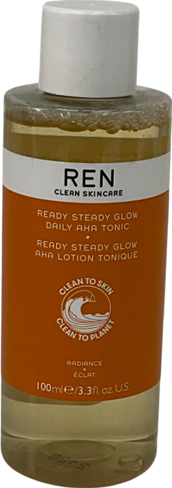 REN Travel Size Clean Skincare Ready Steady Glow Daily Aha Tonic 100ml