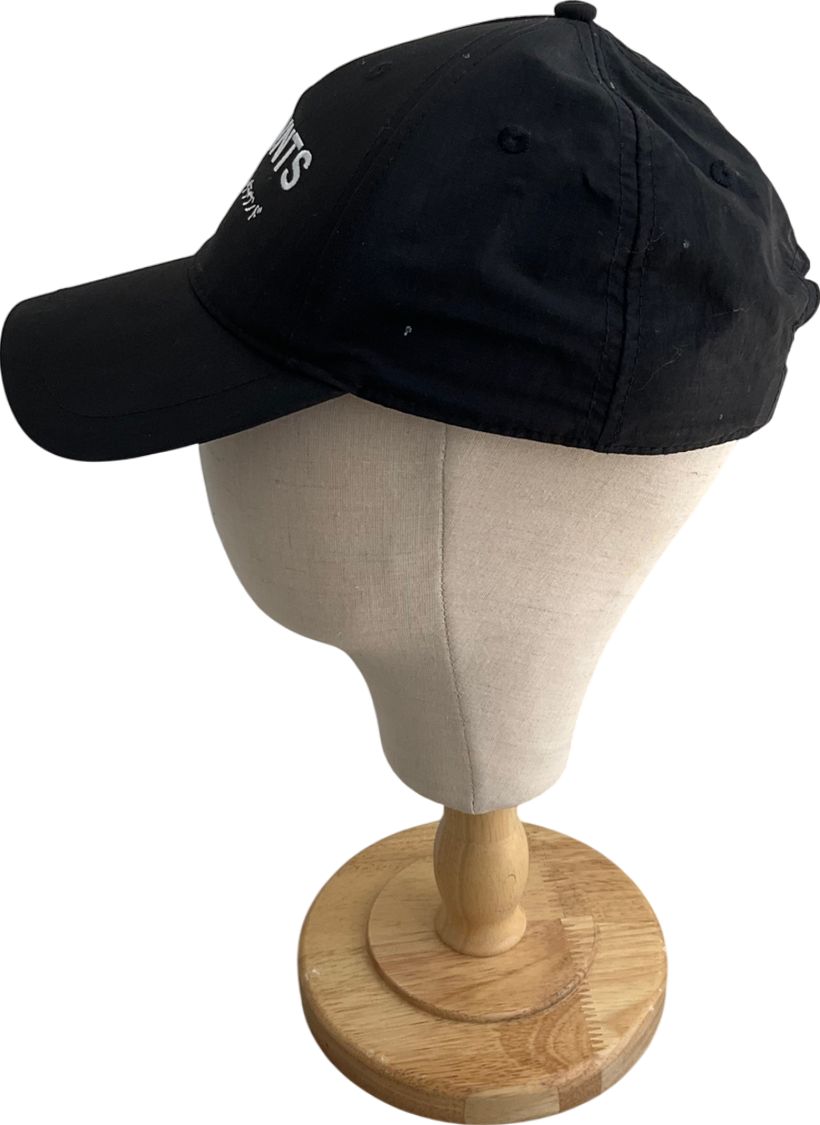 All Saints Black Underground Nylon Logo Baseball Cap One Size