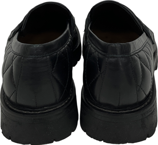 Flattered Black Signe Quilted Leather Loafer UK 5 EU 38 👠