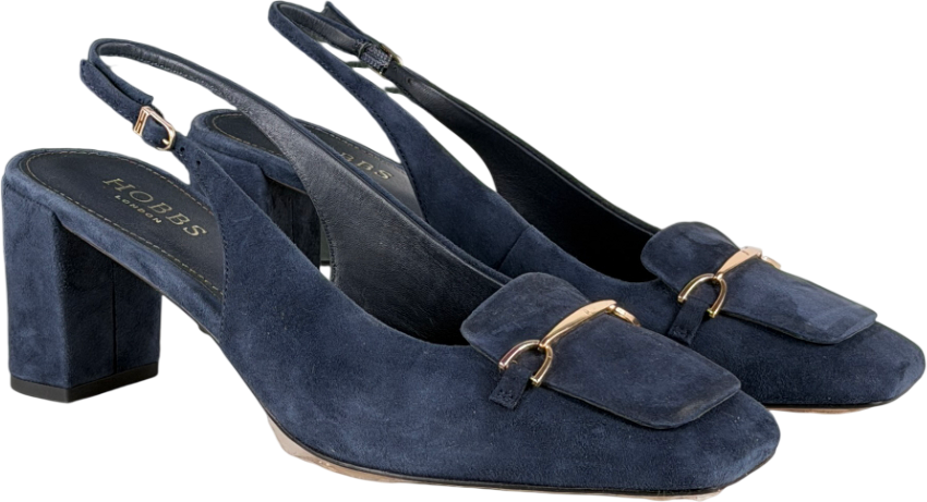 HOBBS Navy Blue Jaida Suede Slingbacks UK 8 EU 41