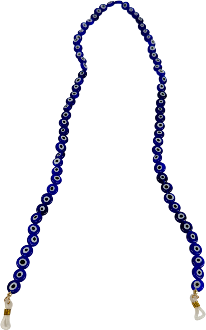 Rosie Fortescue Blue Evil Eye Sunglasses Chain