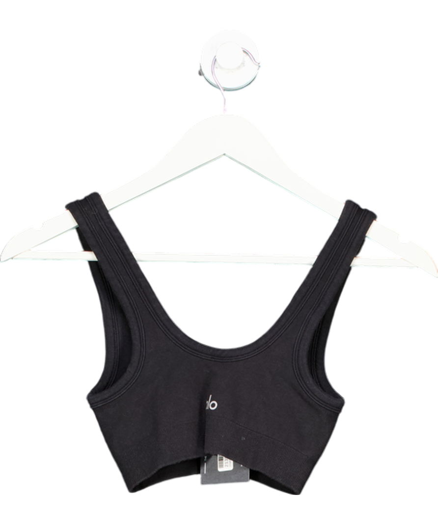 alo yoga Black Alosoft Center Stage Bra UK XS