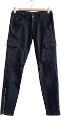 J Brand Houlihan Cargo Pants With Ankle Zip In Black Cotton W26