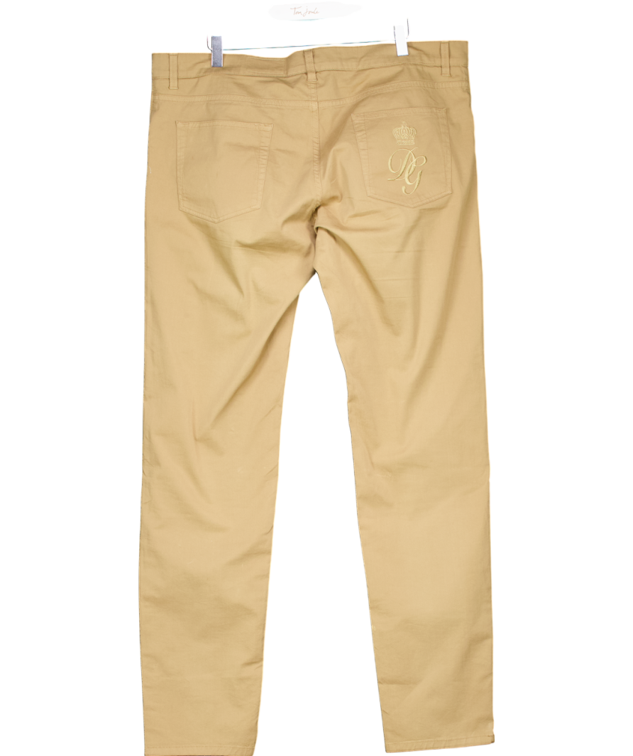 Dolce & Gabbana Beige Skinny Cotton Trousers It 56 W39