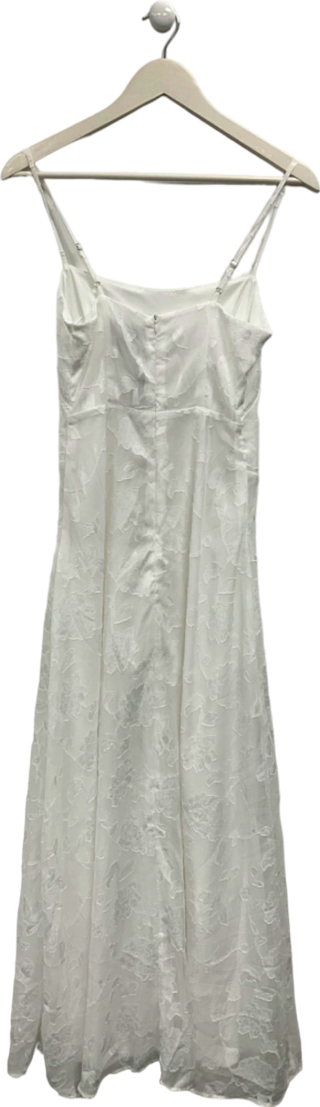 BooHoo White Lace Midi Dress UK 10