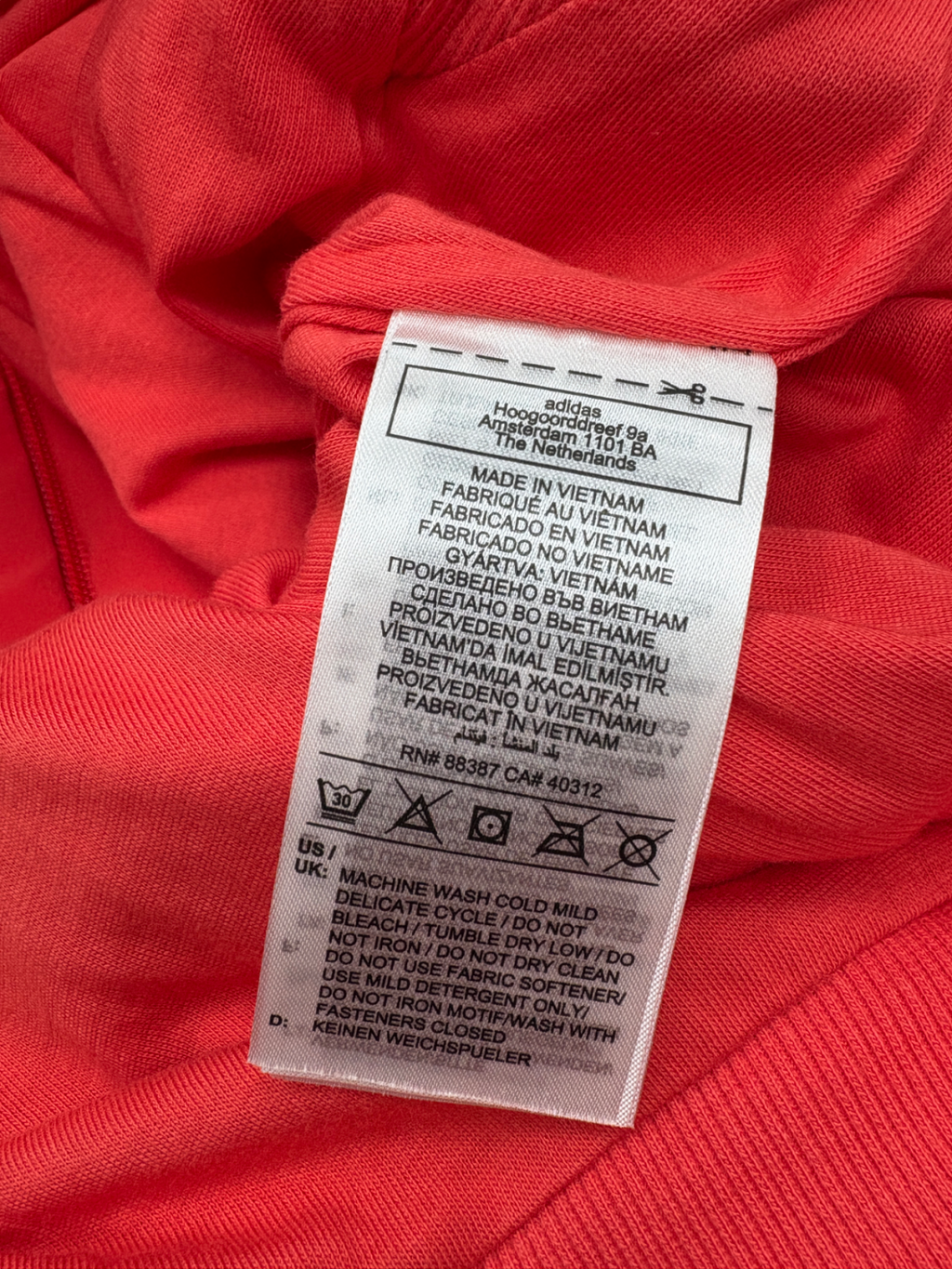 adidas Red Team Gb's Hoodie Jacket UK S