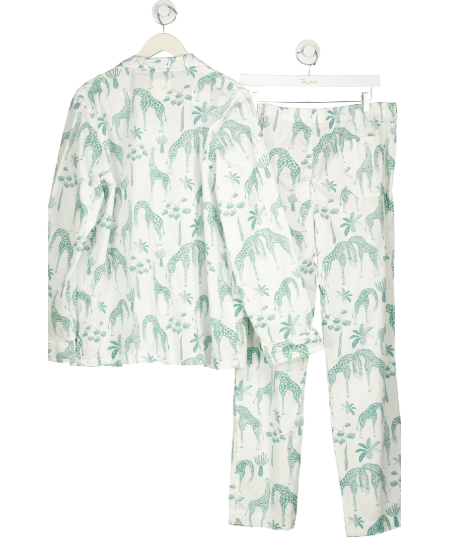 Woodstock Laundry Green Giraffe Long Pyjamas UK L