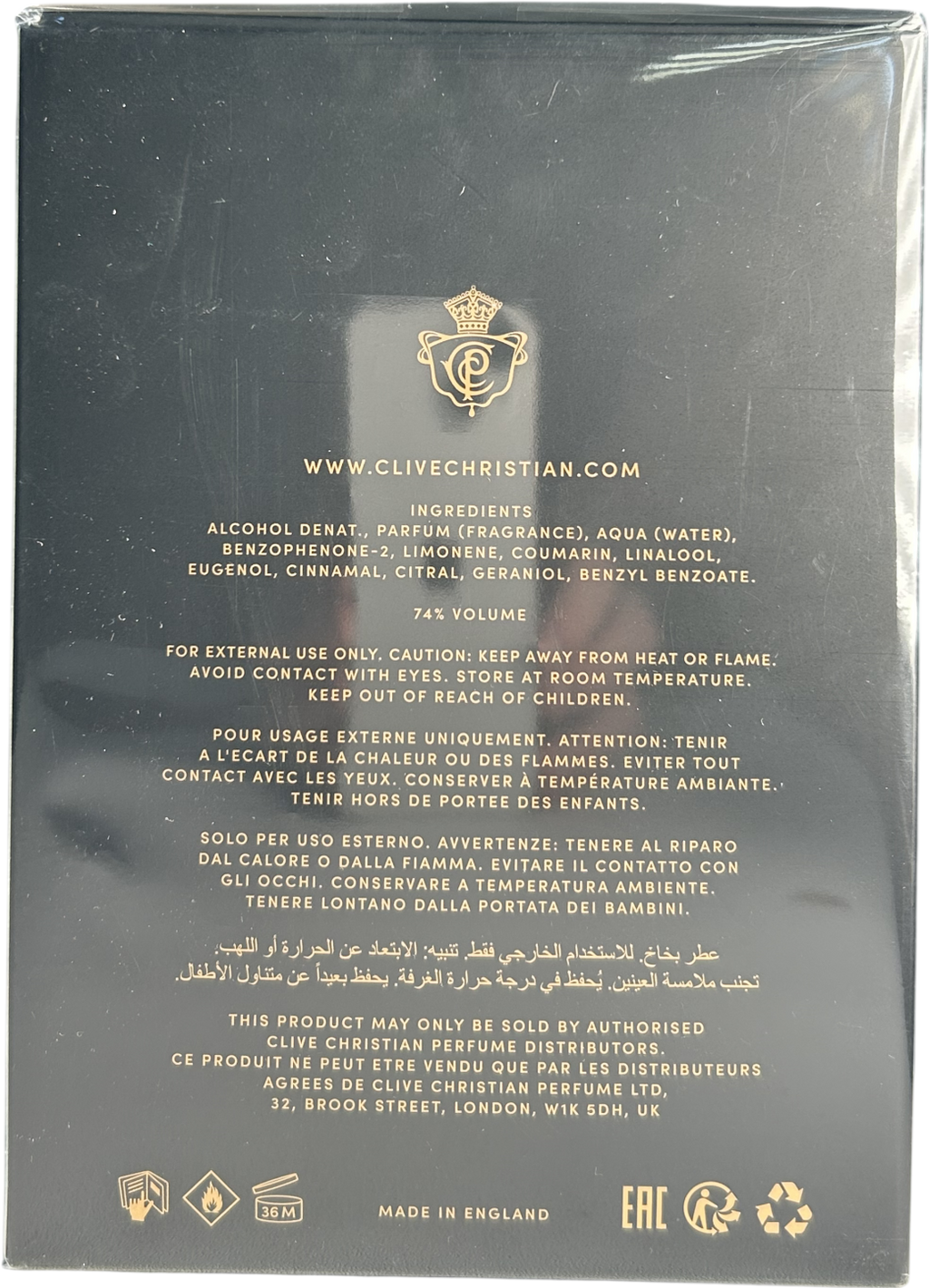 Clive Christian Art Deco Blonde Amber Noble Collection 50ML