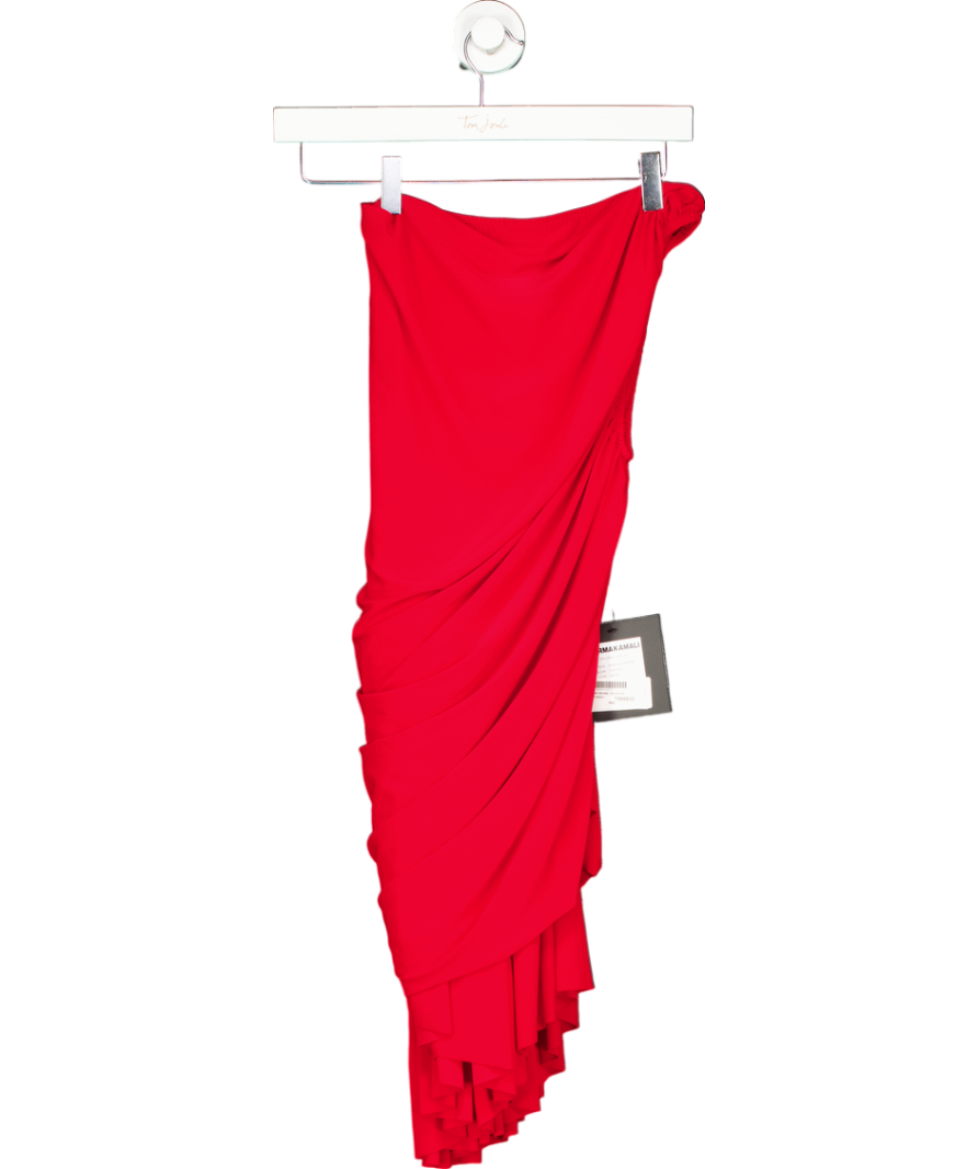 Norma Kamali Diana Gown In Tiger Red UK XS