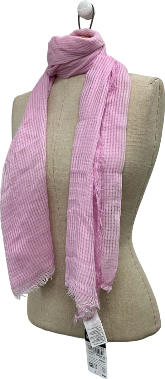 Ulla Popken Pink Striped Scarf One Size
