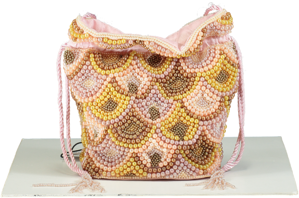 From St Xavier Multi Scalloped Drawstring Bag