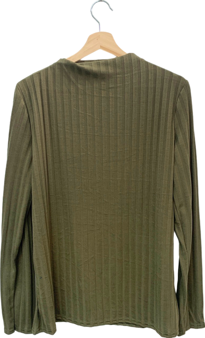 Long Tall Sally Khaki Wide Rib Top UK 18