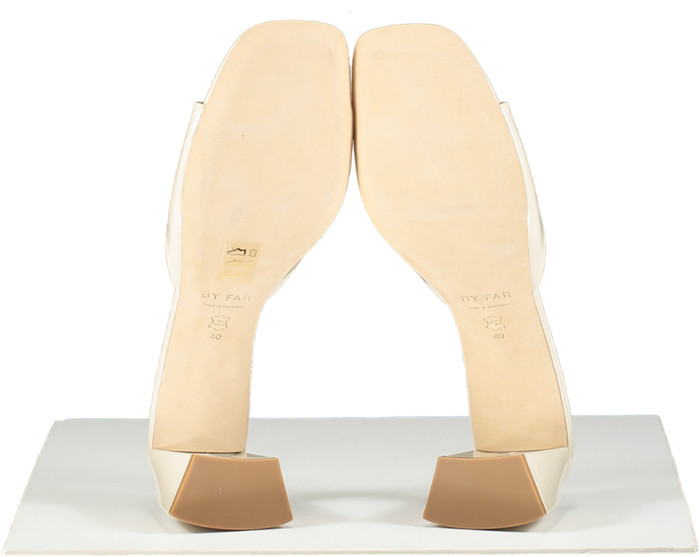 BY FAR Beige Romy Mule Sandals UK 7 EU 40 👠