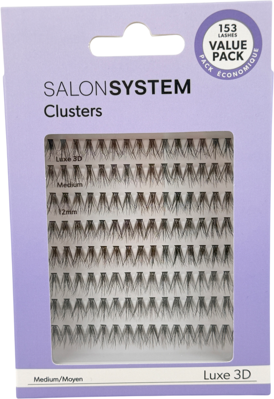 SALONSYSTEM Cluster Lashes Value Pack Medium 153 lashes