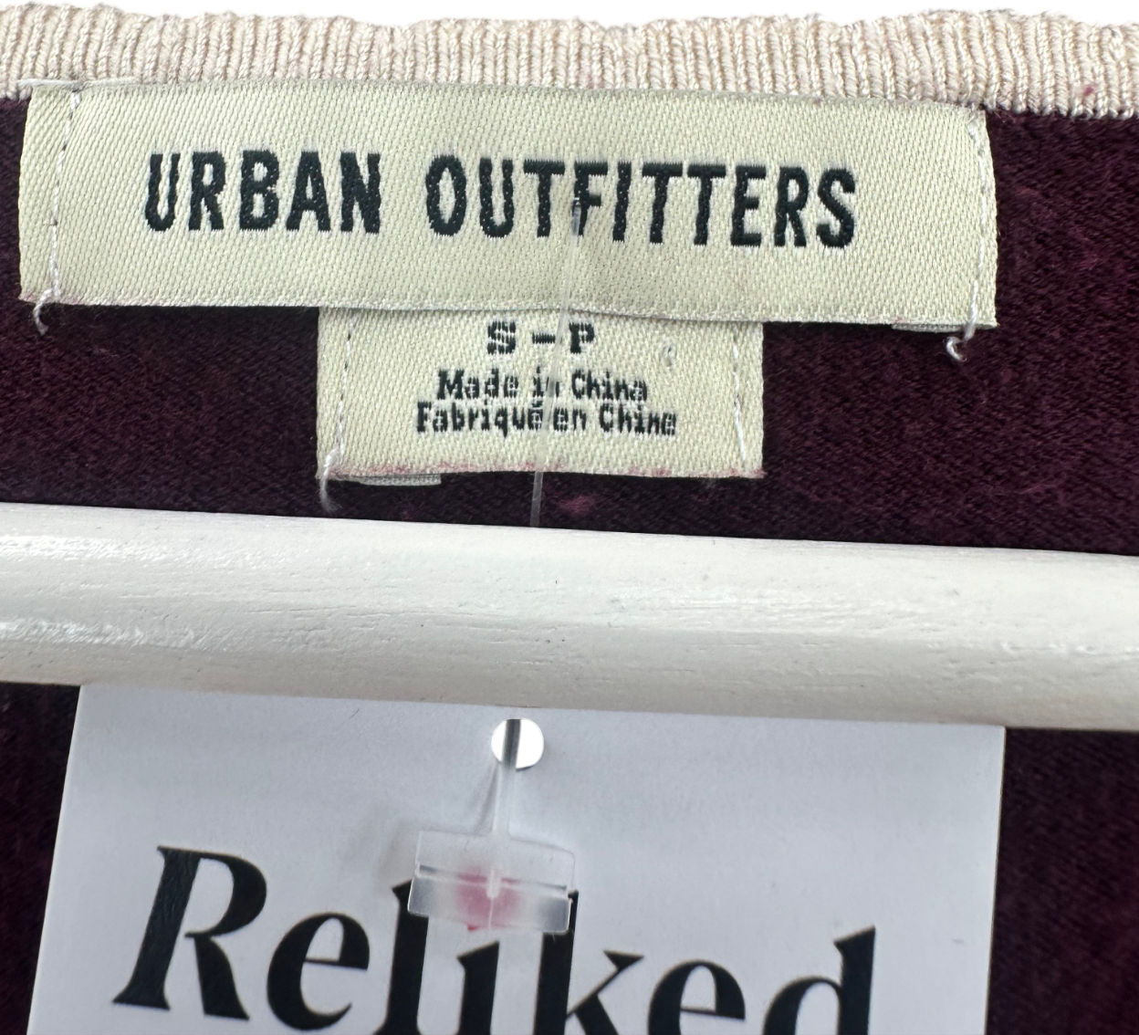 Urban Outfitters Brown Long Sleeve Bow Detail Top UK S