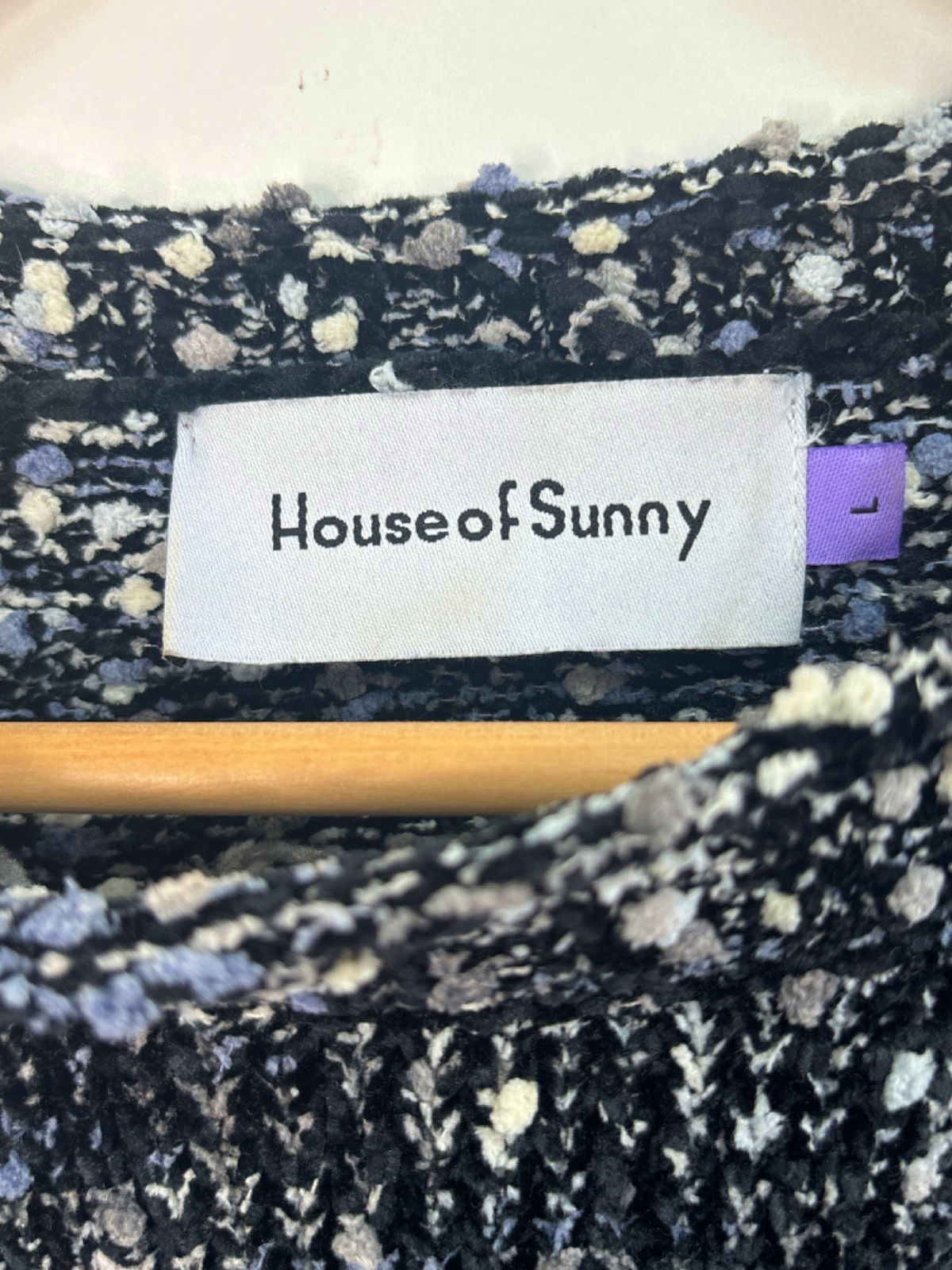 House of Sunny Black Sequin Jumper L