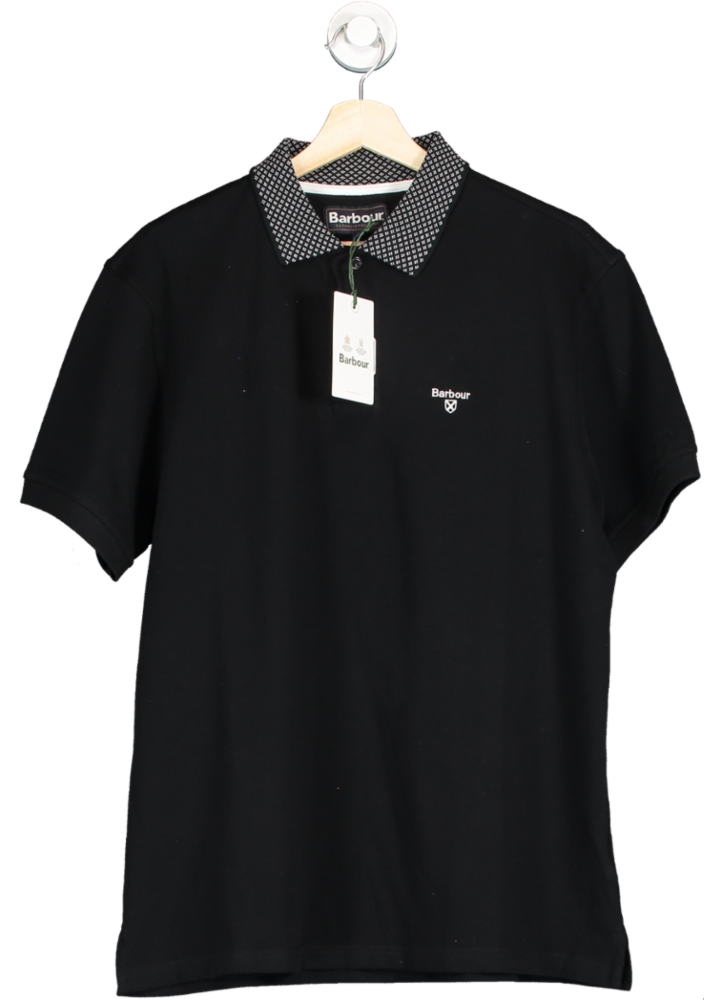 Barbour Black Polo Shirt L
