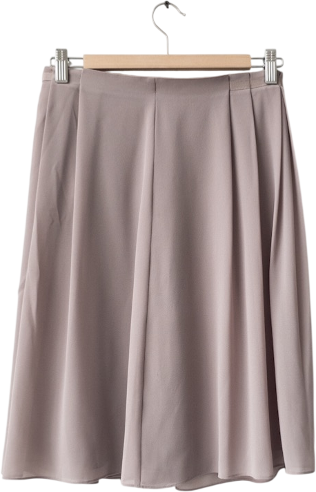 REISS Beige Taupe Chiffon Pleated Mini Skirt UK 8