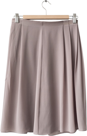 REISS Beige Taupe Chiffon Pleated Mini Skirt UK 8