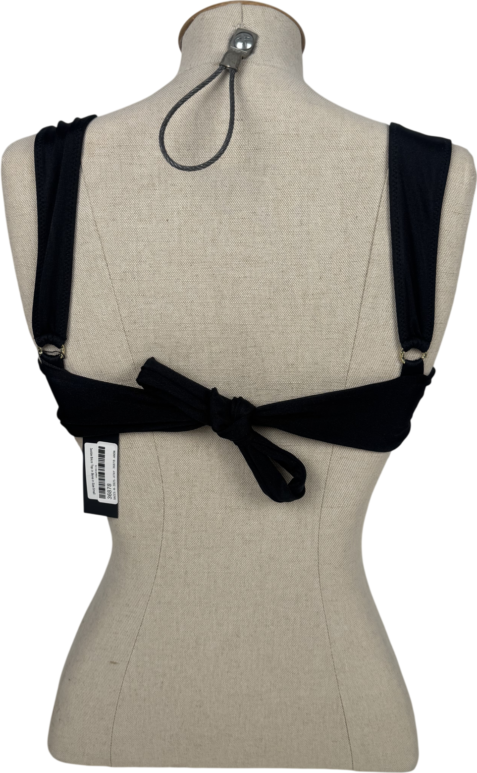 Ode and Rae Black Isolde Bikini Top In Nero UK S