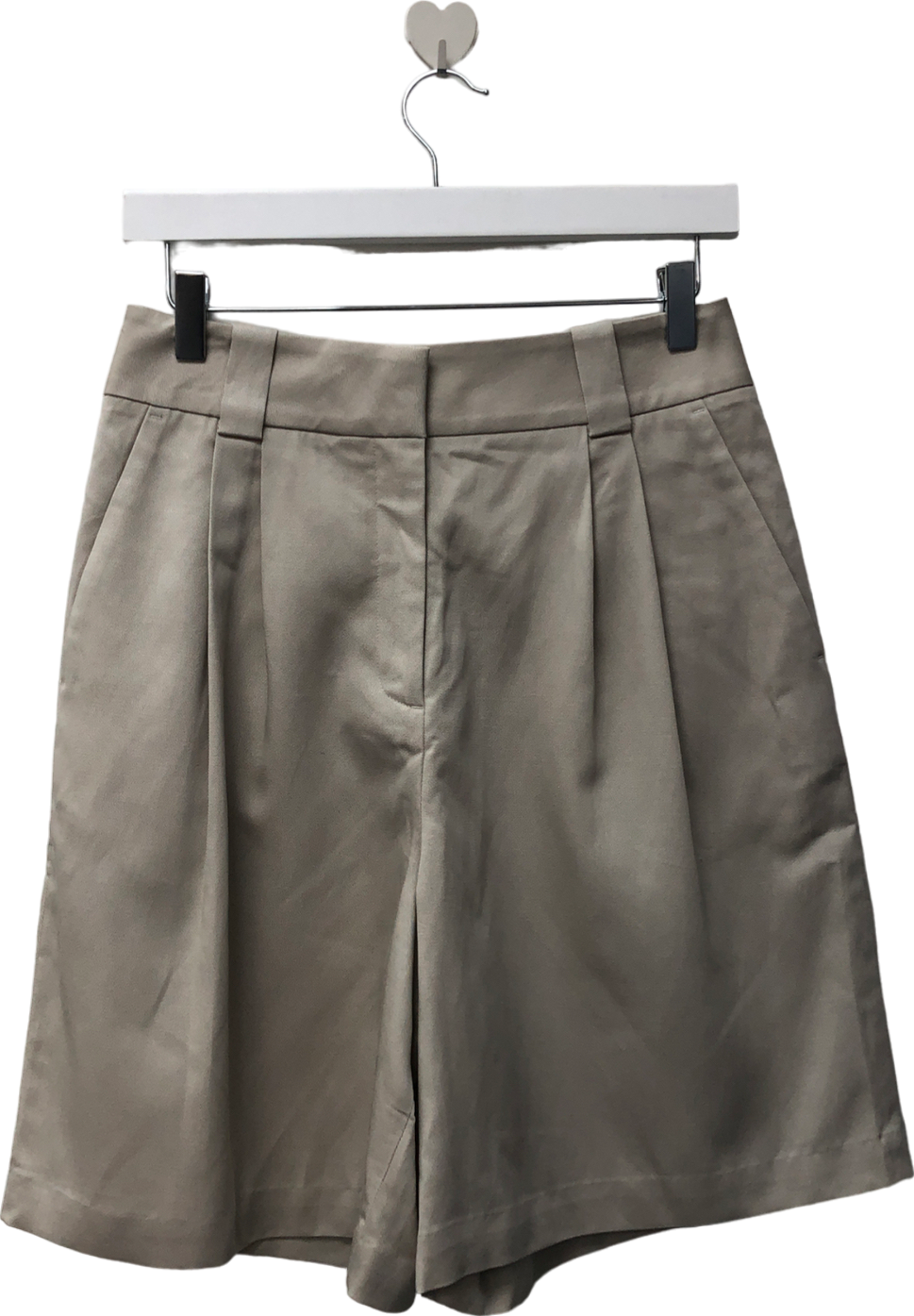 & Other Stories Beige Tailored Shorts UK 8