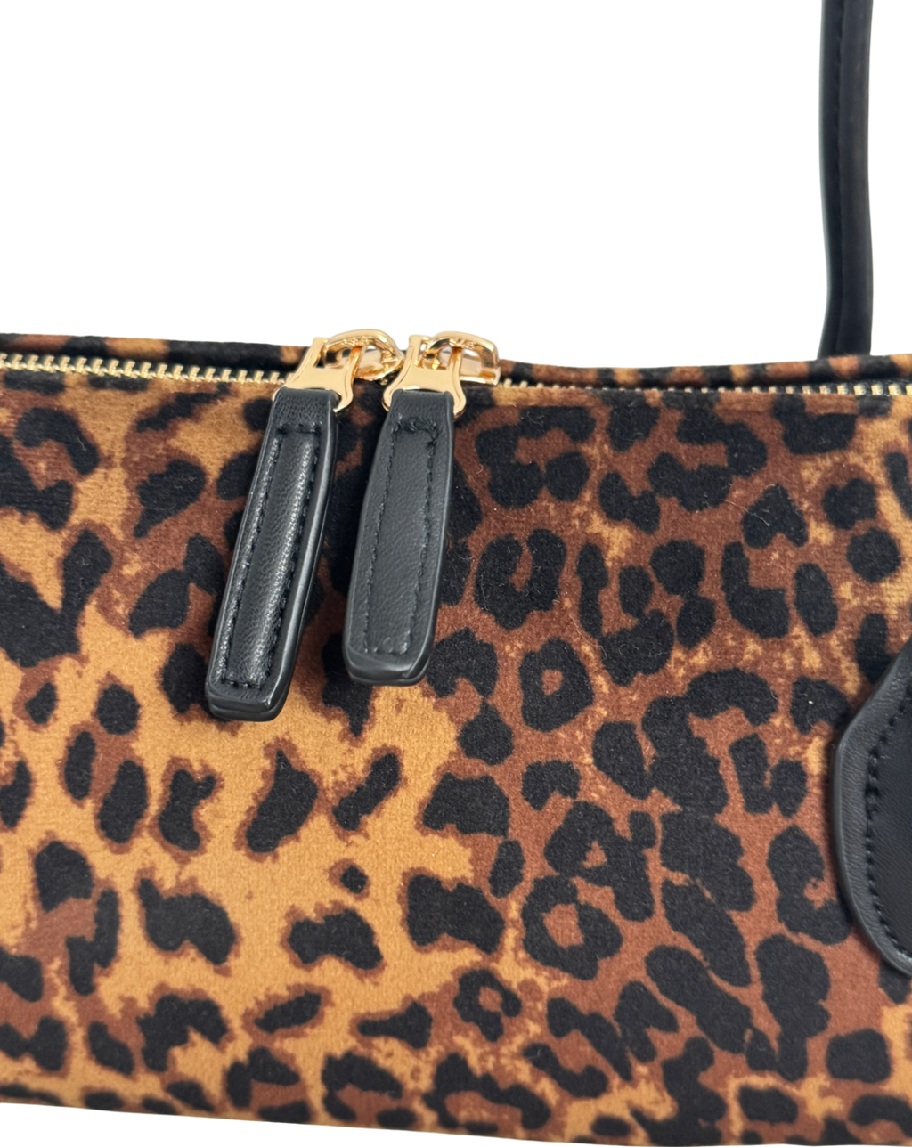 H&M Brown Leopard Print Oblong Shoulder Bag