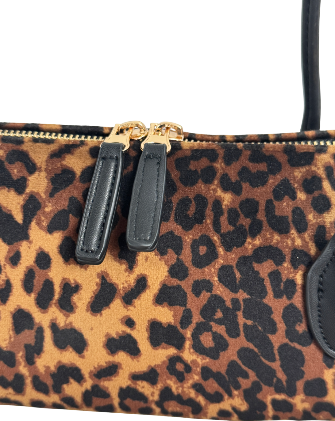 H&M Brown Leopard Print Oblong Shoulder Bag