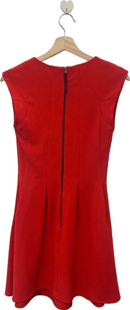 Topshop Red Skater Dress Size UK 8