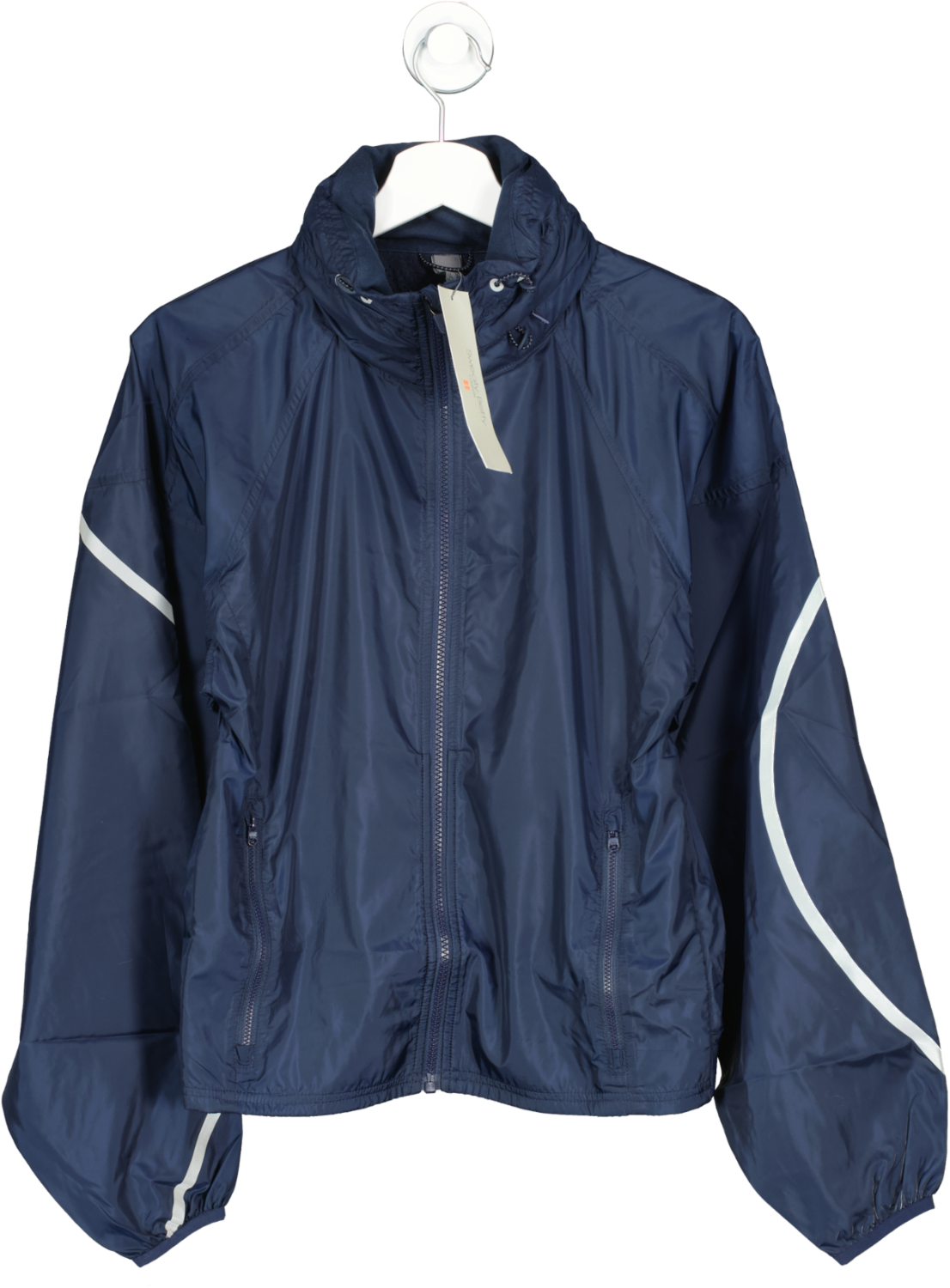 Sweaty Betty Navy Blue Pack Away Waterproof Reflective Jacket UK XXS