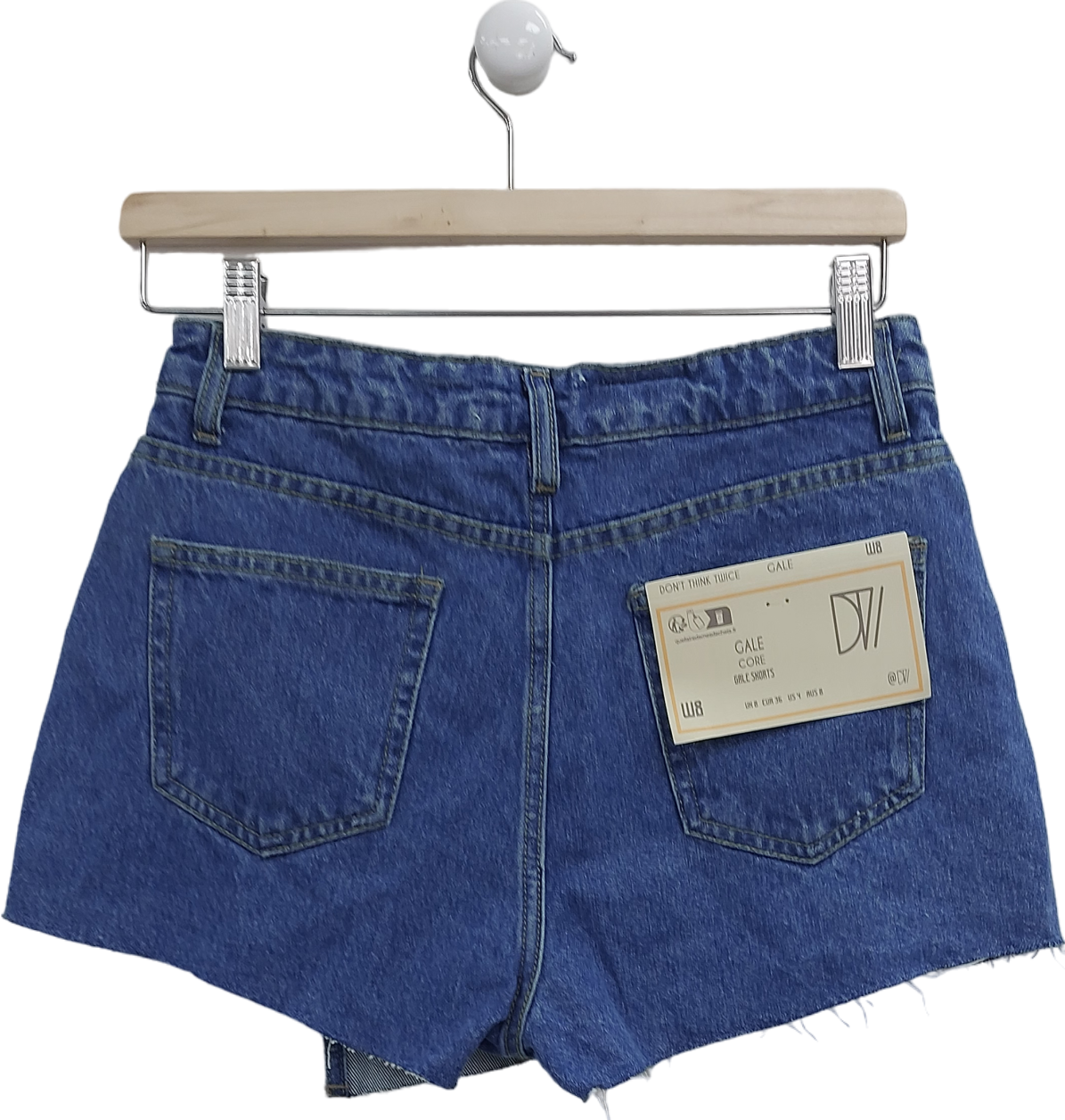 Don't Think Twice Blue Gale Denim Skort UK 8