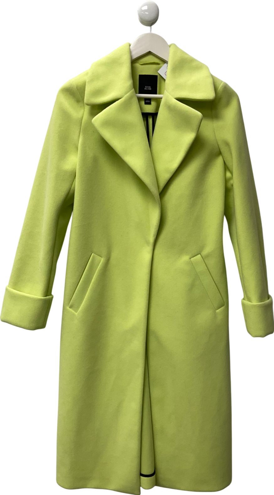 River Island Neon Green Trench Coat UK 10