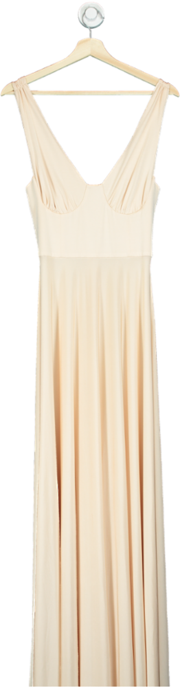 House of CB Beige Sleeveless Maxi Dress UK XS