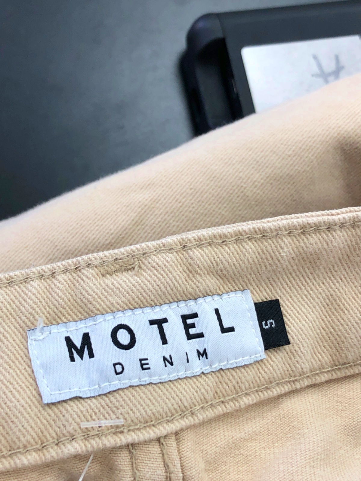 Motel Beige Denim Trousers UK S