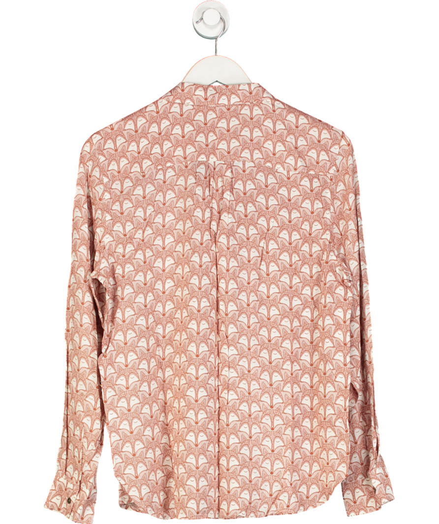 Next Cream / Rust Fox Print Shirt UK 14