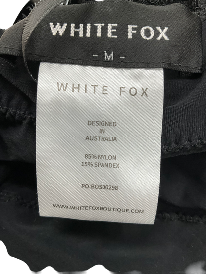 White Fox Black Take Over Control Booty Shorts UK M