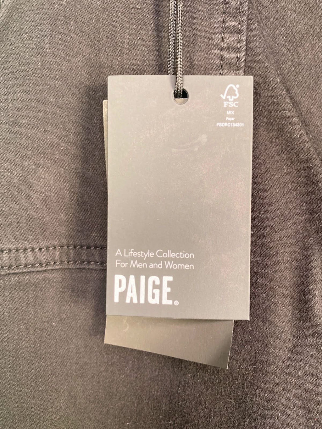 Paige Black mid-rise straight leg Mayslie Jeans UK W25