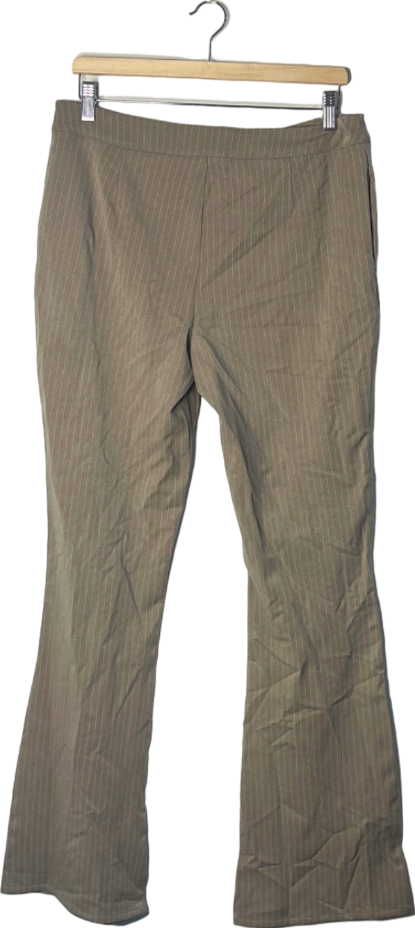 PLT Label Beige Pinstripe Trousers W14