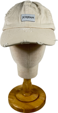 Josjean Cream Distressed Cap One Size