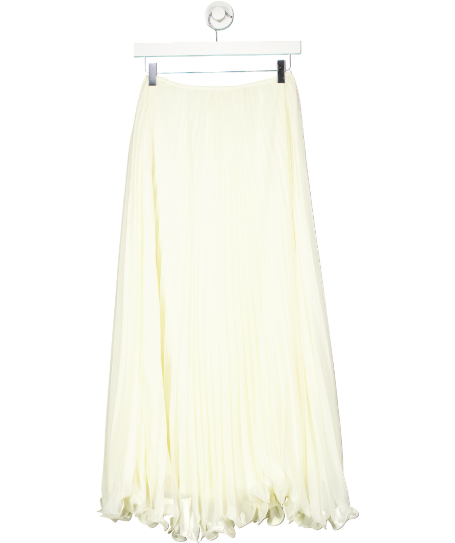 H&M Cream Plated Maxi Skirt UK S