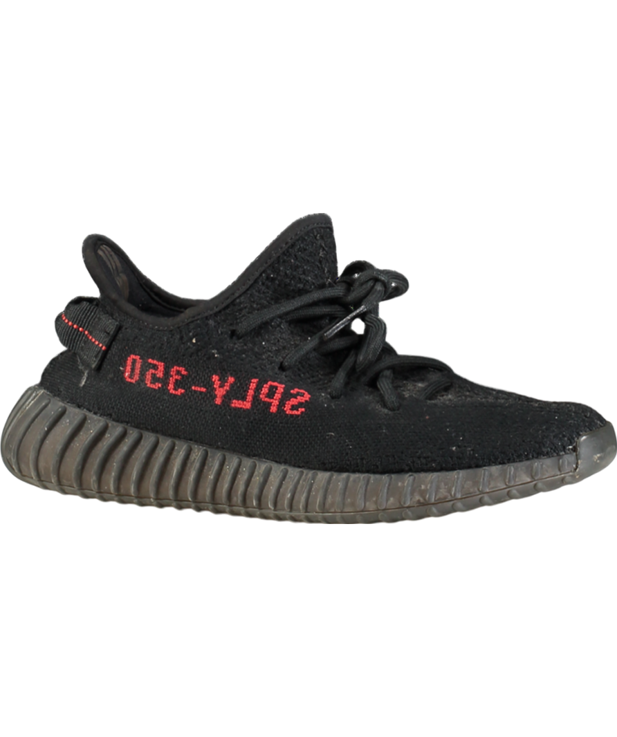 adidas YEEZY Black Boost 350 V2 Black/red Bred UK 6.5 EU 39.5 👠