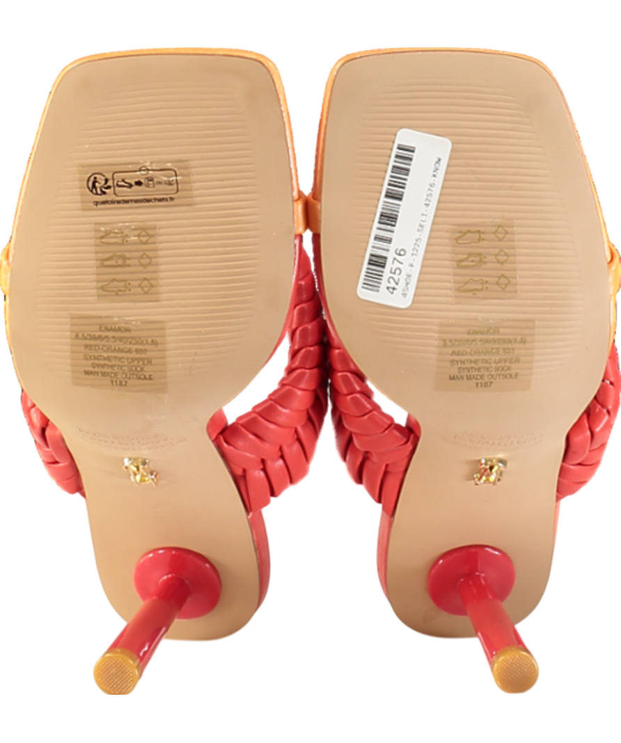 STEVE MADDEN Pink/ Orange Enamor - Heeled Mules UK 6 EU 39 👠