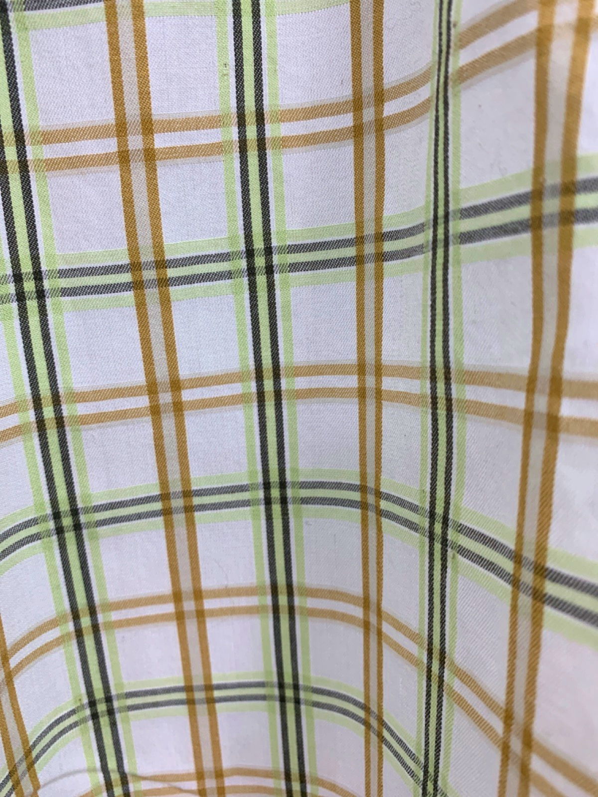 Fjällräven Green/White/Yellow Plaid Short Sleeve Shirt UK XL