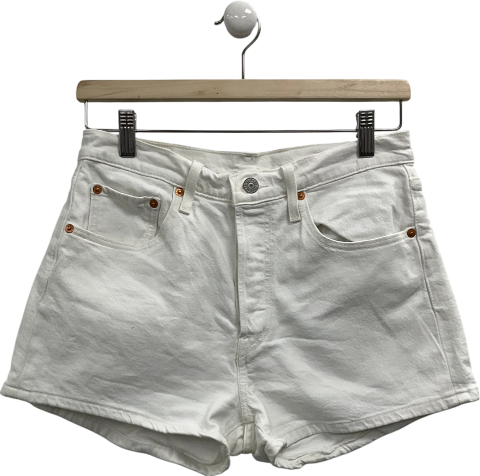 levis White 501 Original Shorts UK S