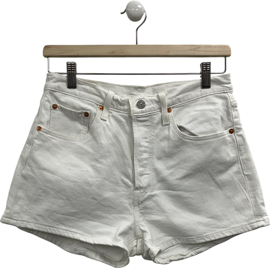 levis White 501 Original Shorts UK S