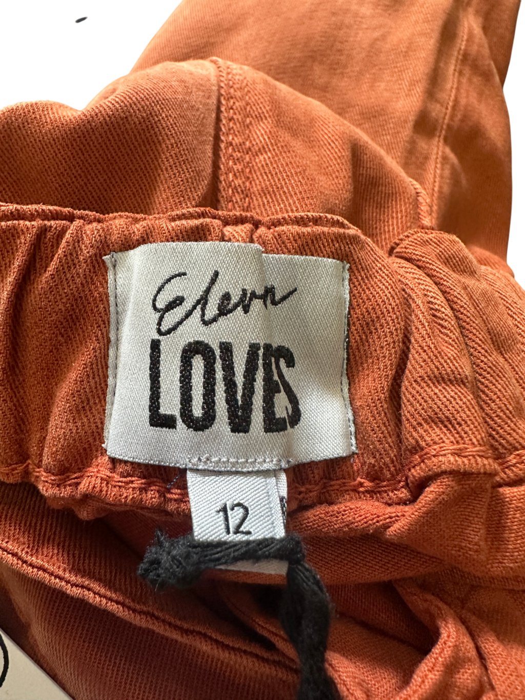 Eleven Loves Orange Elasticated Stitch Detail Jeans UK 12