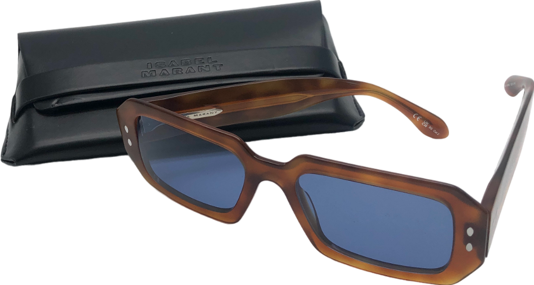 Isabel Marant Brown Tortoiseshell Sunglasses In Case