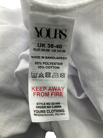 Yours White Let Yourself Free Tee UK XXXL