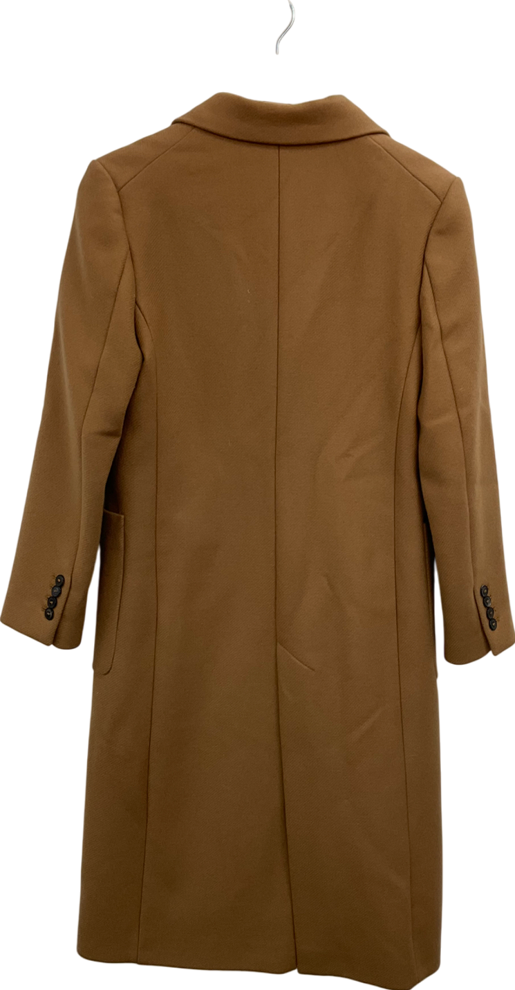 ZARA Brown Manteco Wool Blend Coat UK S