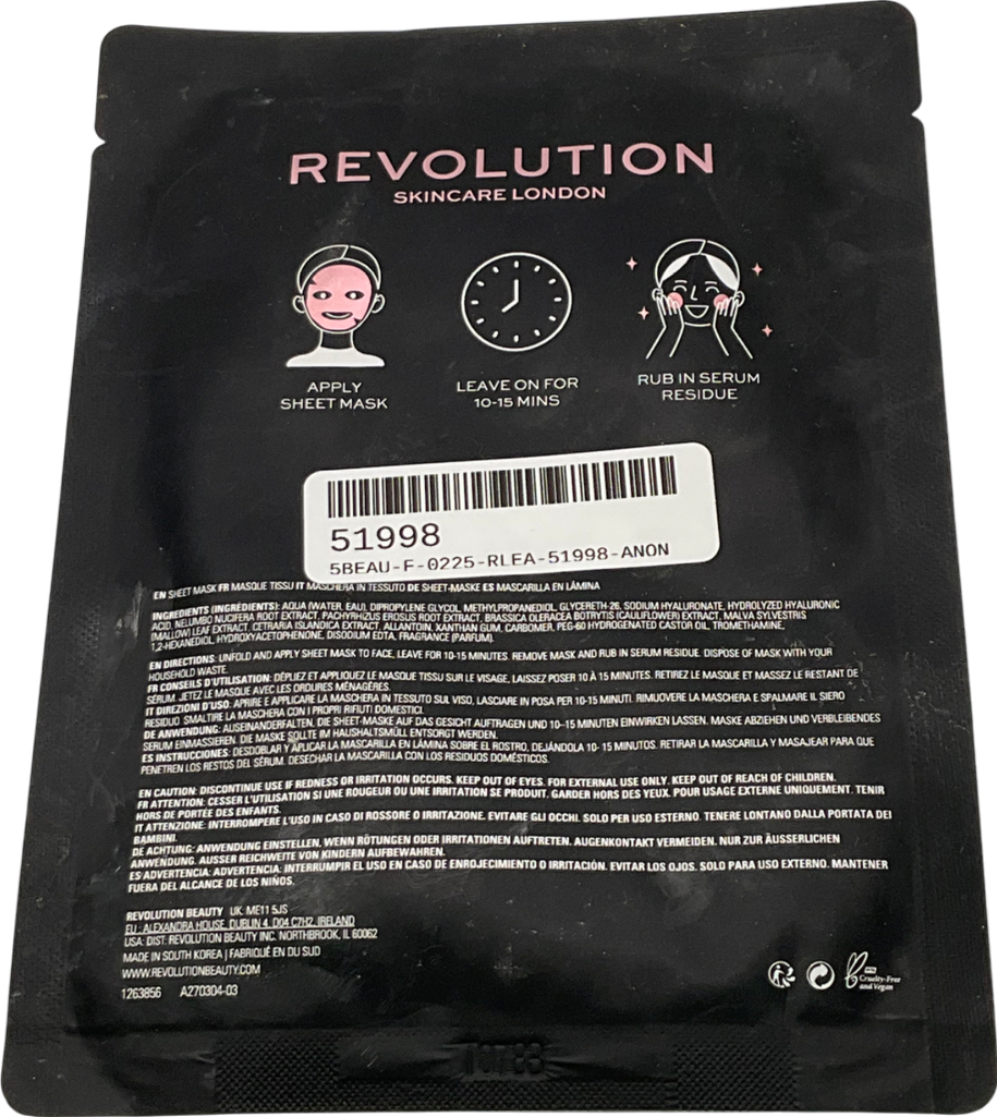 Revolution Hydrating Sheet Mask One size